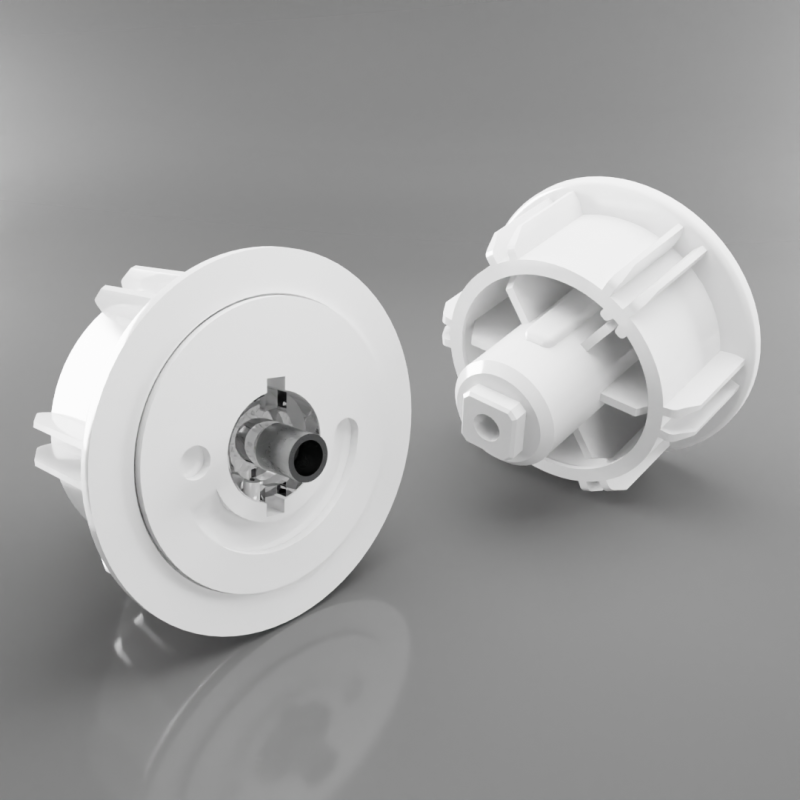 Comando oposto com pino retrátil curto duplo e sem acionador