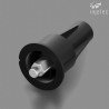 PONTEIRA 61MM DUPLA COM PINO METALICO 12MM PRETO